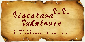 Višeslava Vukalović vizit kartica